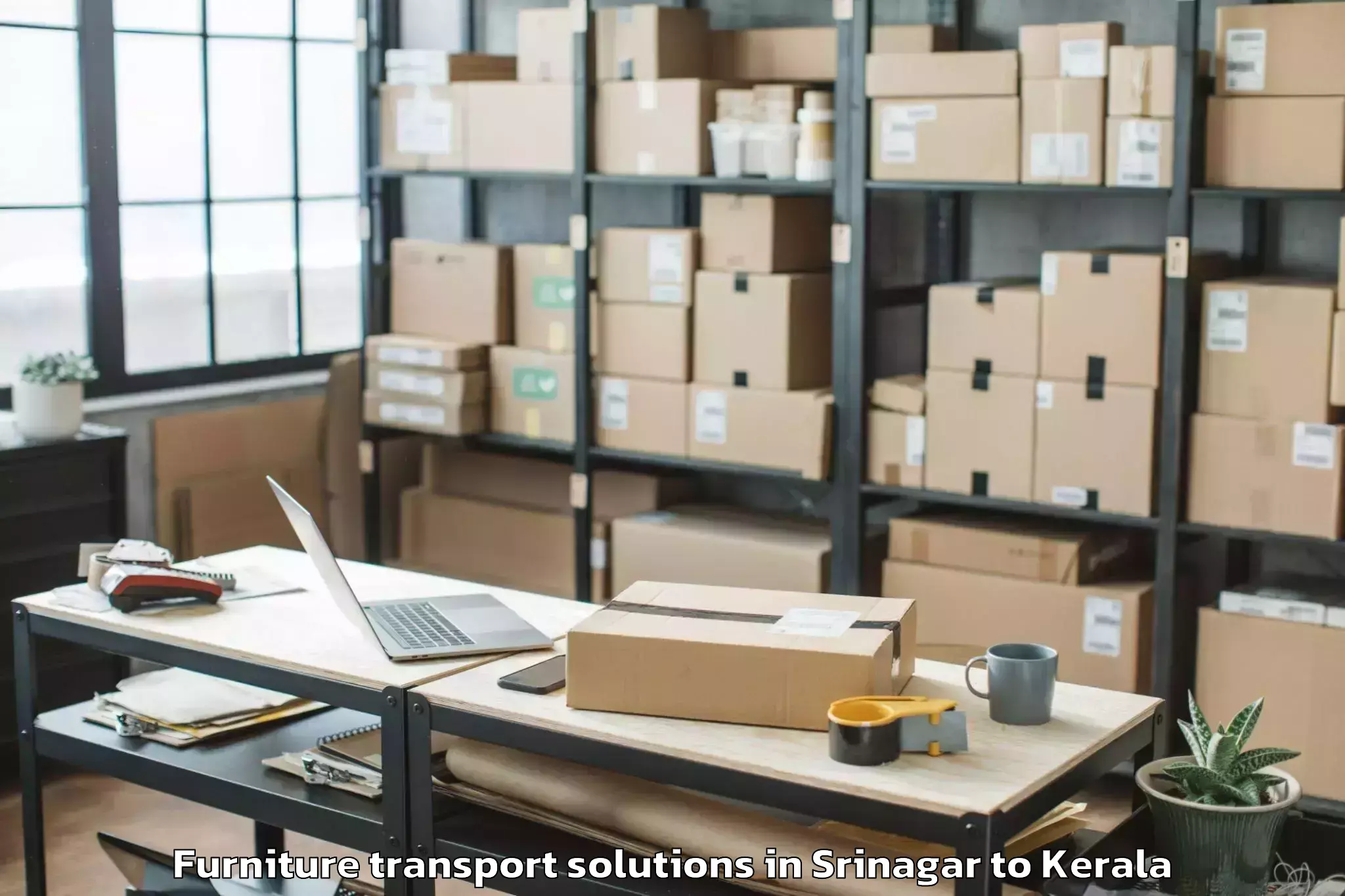 Reliable Srinagar to Haripad Furniture Transport Solutions